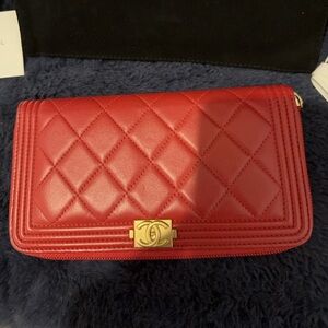 Brand new authentic Chanel long wallet in lambskin